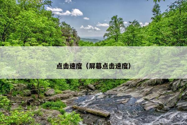点击速度（屏幕点击速度）