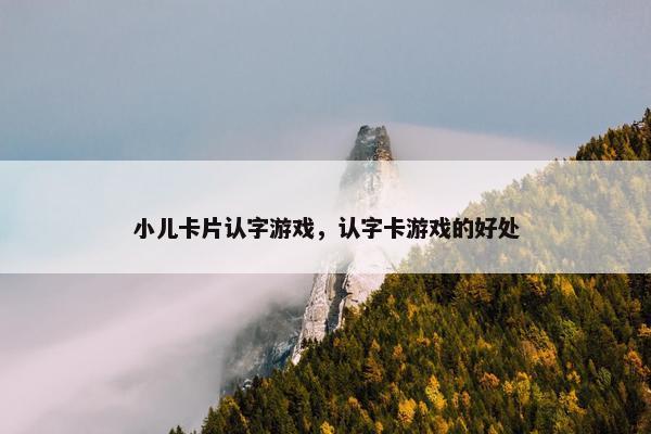 小儿卡片认字游戏，认字卡游戏的好处