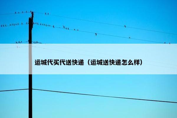 运城代买代送快递（运城送快递怎么样）