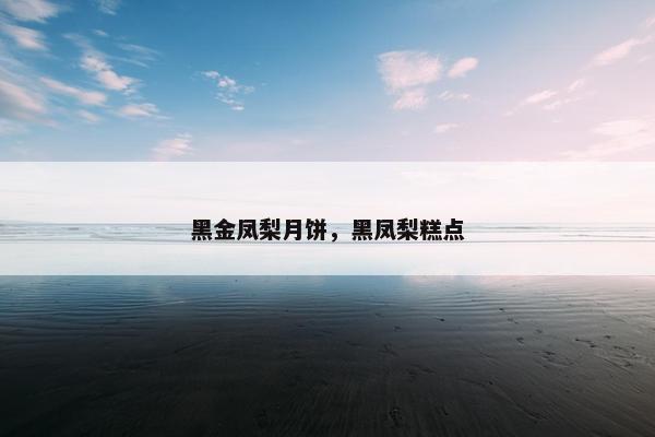 黑金凤梨月饼，黑凤梨糕点