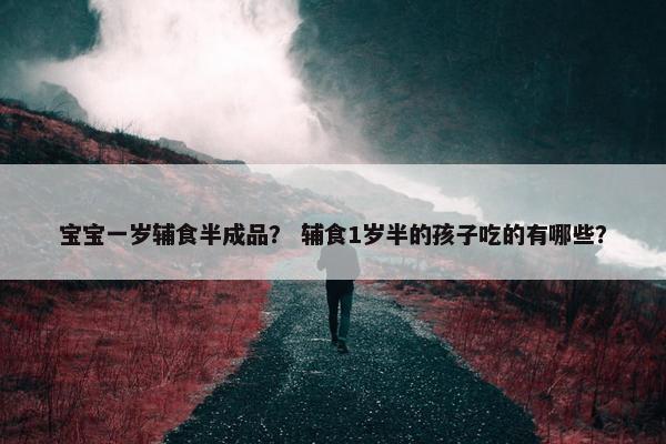 宝宝一岁辅食半成品？ 辅食1岁半的孩子吃的有哪些？