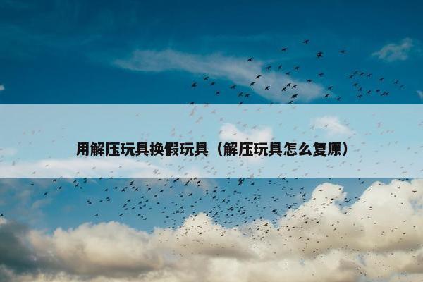 用解压玩具换假玩具（解压玩具怎么复原）