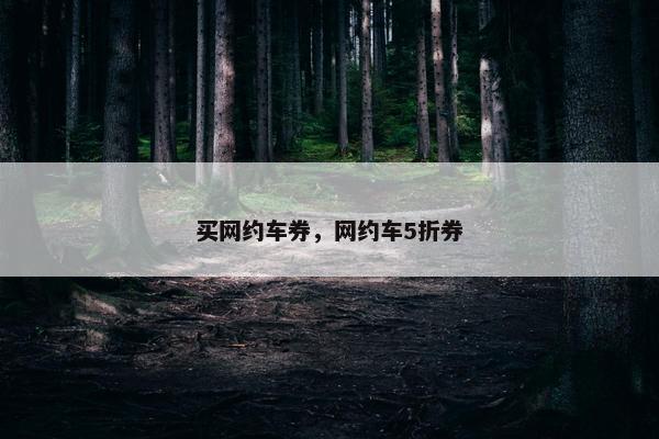 买网约车券，网约车5折券