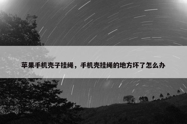 苹果手机壳子挂绳，手机壳挂绳的地方坏了怎么办