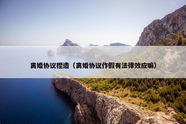 离婚协议捏造（离婚协议作假有法律效应嘛）