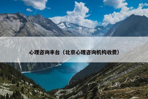 心理咨询丰台（北京心理咨询机构收费）