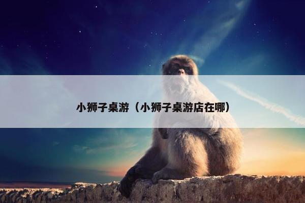 小狮子桌游（小狮子桌游店在哪）