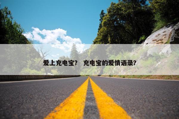 爱上充电宝？ 充电宝的爱情语录？