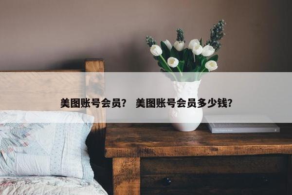 美图账号会员？ 美图账号会员多少钱？
