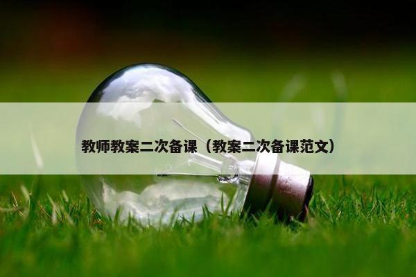 教师教案二次备课（教案二次备课范文）