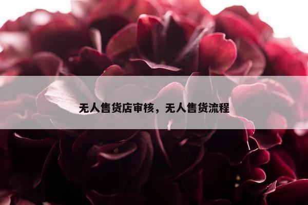 无人售货店审核，无人售货流程