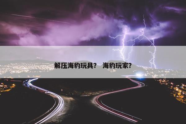 解压海豹玩具？ 海豹玩家？