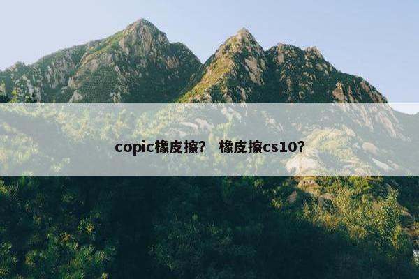 copic橡皮擦？ 橡皮擦cs10？