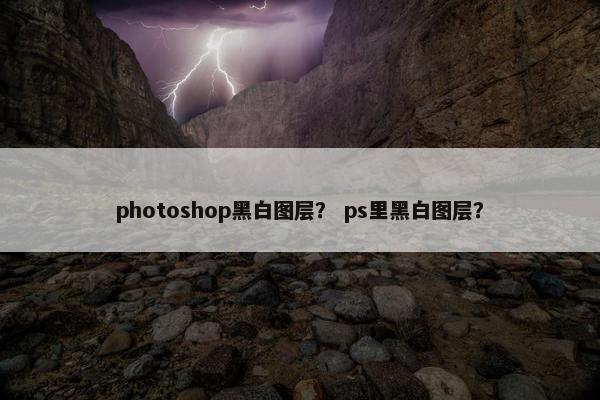 photoshop黑白图层？ ps里黑白图层？
