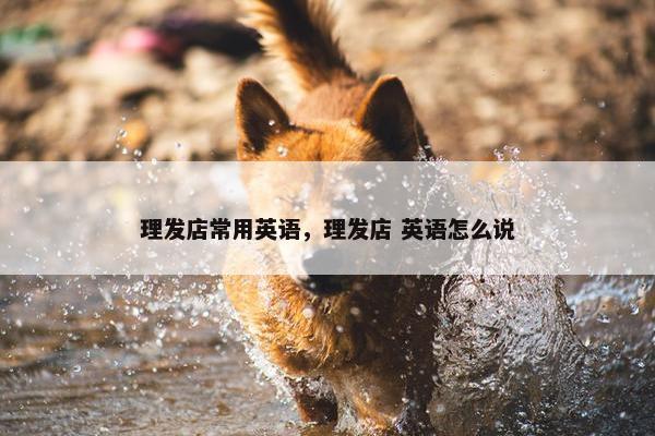 理发店常用英语，理发店 英语怎么说