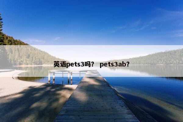 英语pets3吗？ pets3ab？