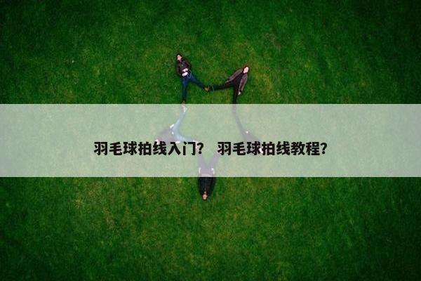羽毛球拍线入门？ 羽毛球拍线教程？