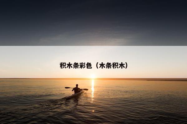 积木条彩色（木条积木）