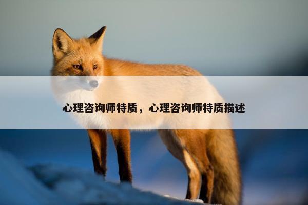 心理咨询师特质，心理咨询师特质描述