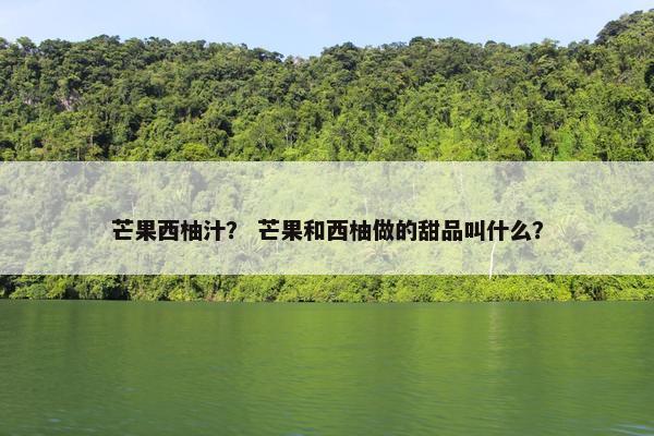 芒果西柚汁？ 芒果和西柚做的甜品叫什么？