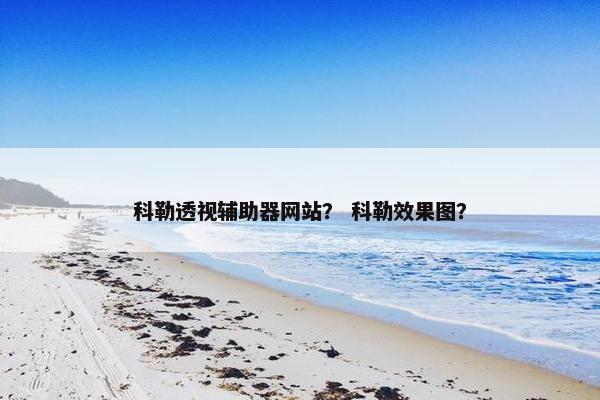 科勒透视辅助器网站？ 科勒效果图？