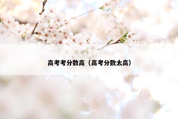 高考考分数高（高考分数太高）