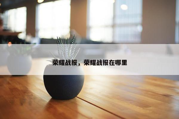荣耀战报，荣耀战报在哪里