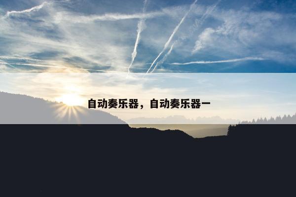 自动奏乐器，自动奏乐器一