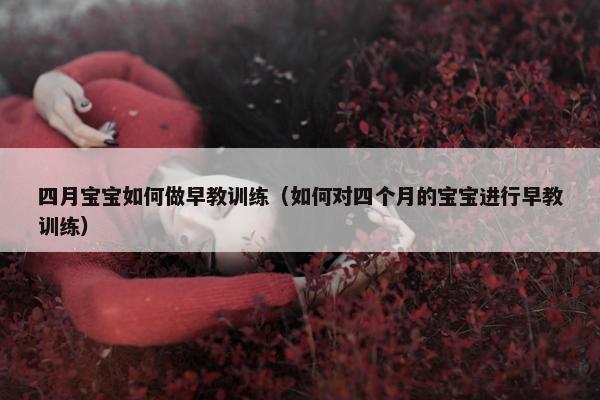 四月宝宝如何做早教训练（如何对四个月的宝宝进行早教训练）