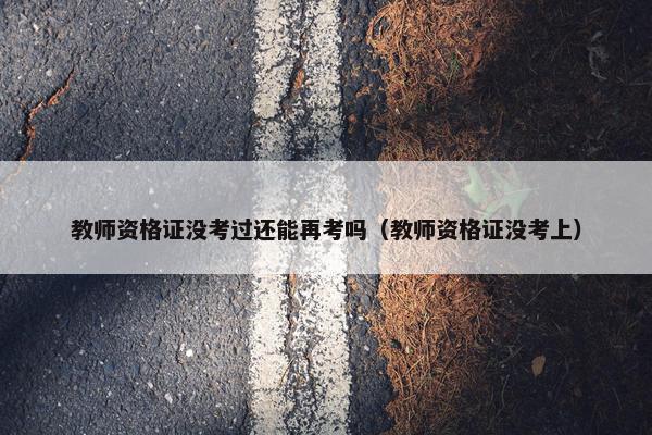 教师资格证没考过还能再考吗（教师资格证没考上）