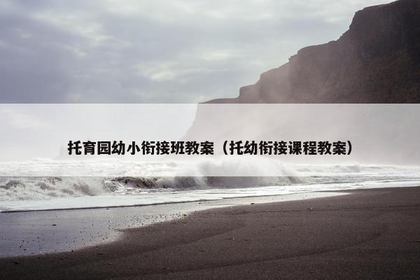 托育园幼小衔接班教案（托幼衔接课程教案）