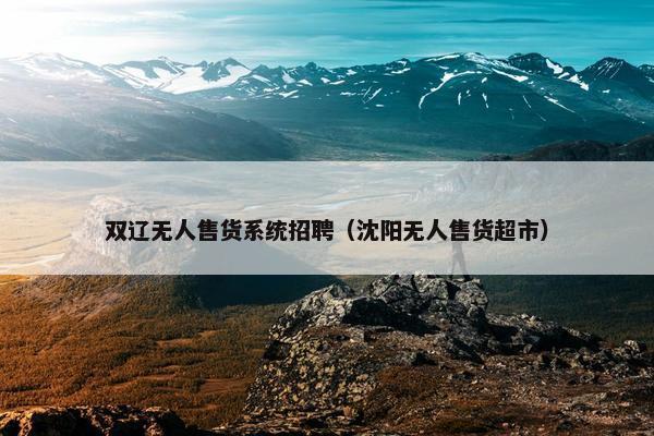 双辽无人售货系统招聘（沈阳无人售货超市）