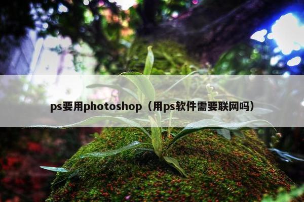 ps要用photoshop（用ps软件需要联网吗）