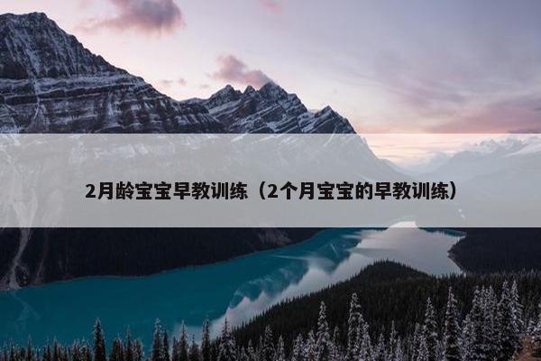 2月龄宝宝早教训练（2个月宝宝的早教训练）