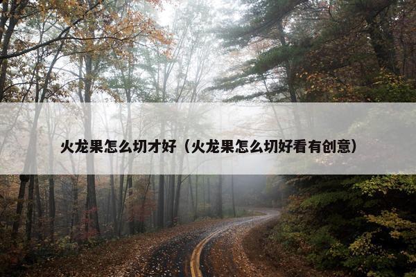 火龙果怎么切才好（火龙果怎么切好看有创意）
