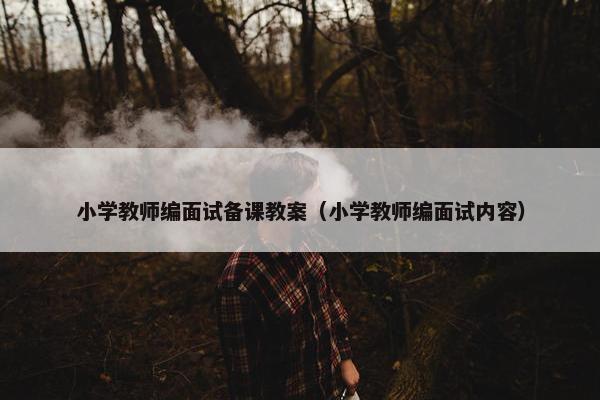 小学教师编面试备课教案（小学教师编面试内容）