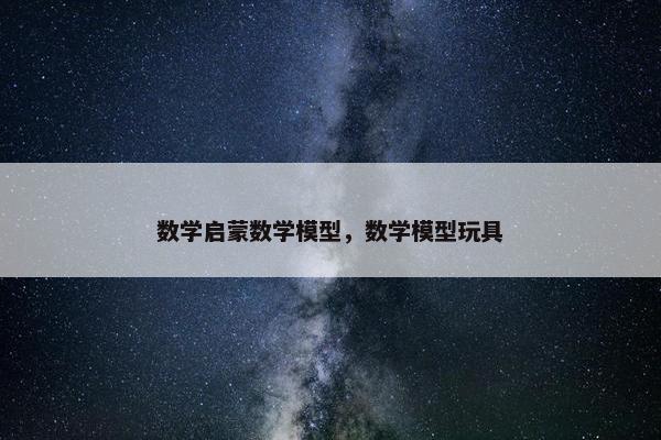 数学启蒙数学模型，数学模型玩具