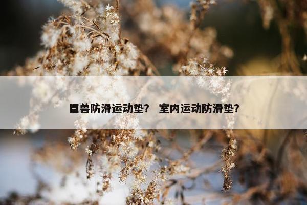 巨兽防滑运动垫？ 室内运动防滑垫？