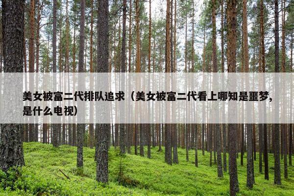 美女被富二代排队追求（美女被富二代看上哪知是噩梦,是什么电视）