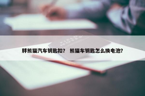 胖熊猫汽车钥匙扣？ 熊猫车钥匙怎么换电池？