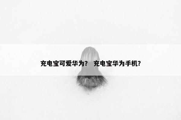 充电宝可爱华为？ 充电宝华为手机？