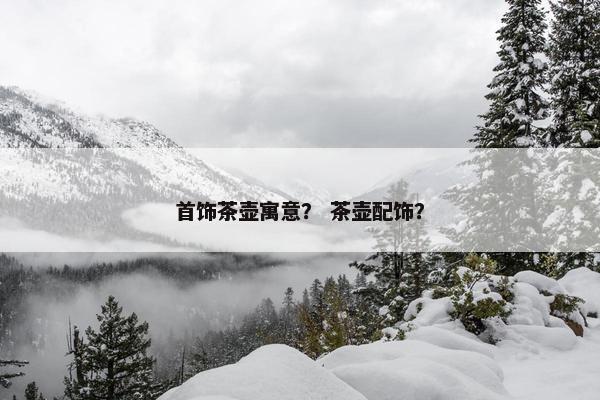 首饰茶壶寓意？ 茶壶配饰？