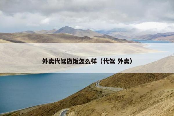 外卖代驾做饭怎么样（代驾 外卖）