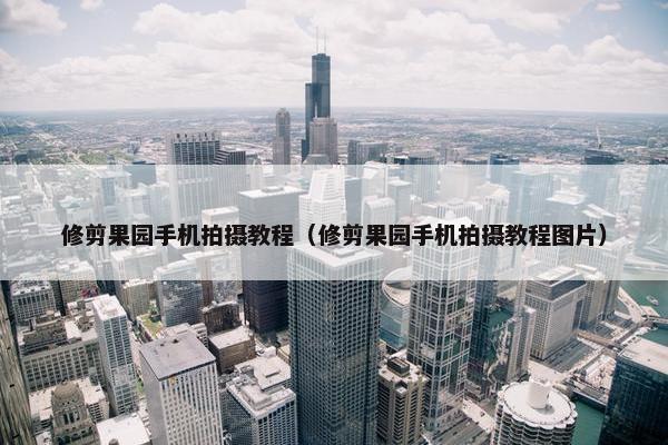 修剪果园手机拍摄教程（修剪果园手机拍摄教程图片）