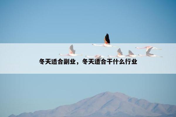 冬天适合副业,冬天适合干什么行业 冬天适合副业,冬天适合干什么行业