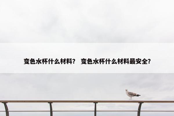 变色水杯什么材料？ 变色水杯什么材料最安全？