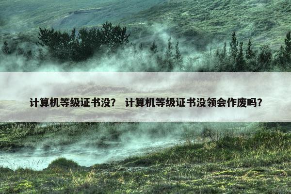 计算机等级证书没？ 计算机等级证书没领会作废吗？