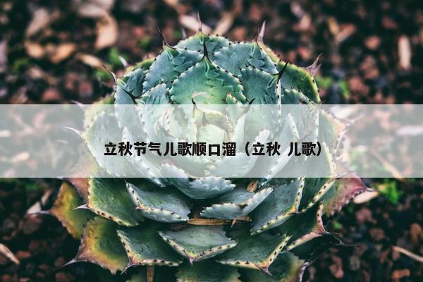 立秋节气儿歌顺口溜（立秋 儿歌）