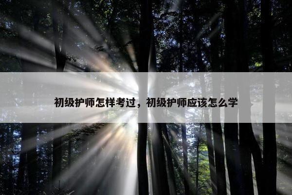 初级护师怎样考过，初级护师应该怎么学
