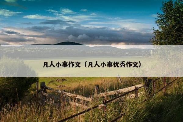 凡人小事作文（凡人小事优秀作文）
